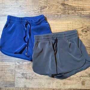Women's Blue and Gray Shorts